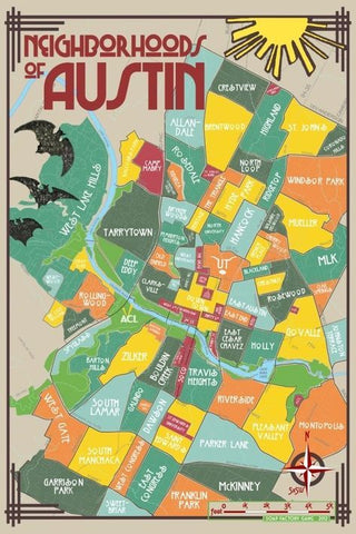 Neighborhoods of Austin Poster
