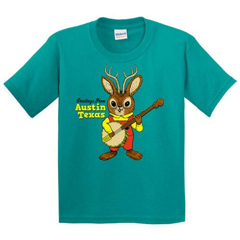 Greetings from Austin Jackalope Youth Tee