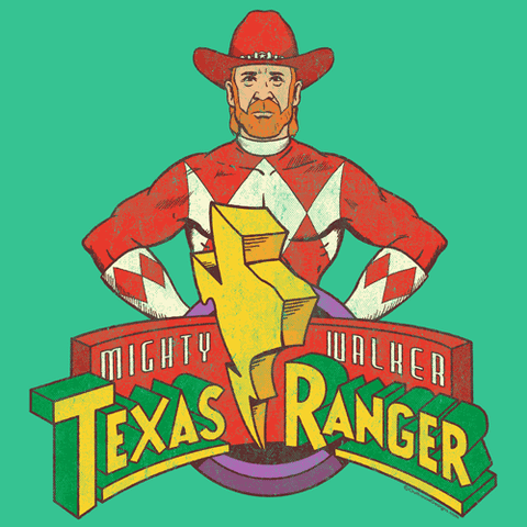 Outhouse Designs Mighty Walker Texas Ranger Unisex Tee Small