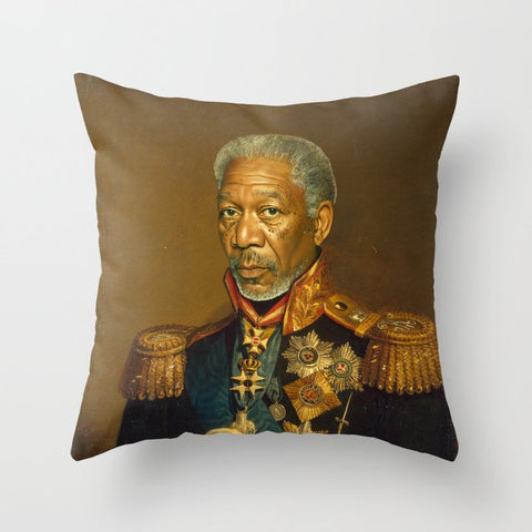 Morgan Freeman Throw Pillow