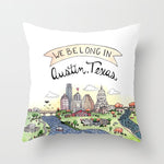 We Belong in Austin, TX Throw Pillow